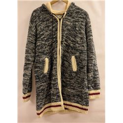 DKR WOMENS HEAVY LINED KNIT ZIP UP HOODIE SIZE L