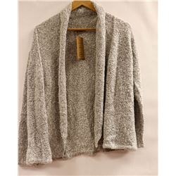 POKOLOKO FUZZY LIGHT GREY CARDIGAN O/S FITS MOST
