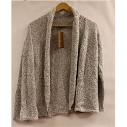 POKOLOKO FUZZY LIGHT GREY CARDIGAN O/S FITS MOST