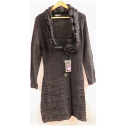 JEUNE JEUNESSE KNIT WOMENS BUTTON UP LONG