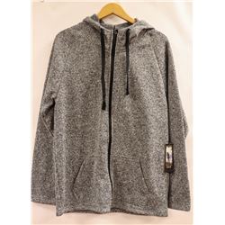 DKR WOMENS GREY ZIP UP HOODIE SIZE L