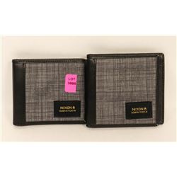 LOT OF 2 MENS NIXON WALLETS-GREY