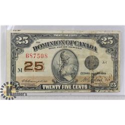 1923 CANADIAN SHINPLASTER