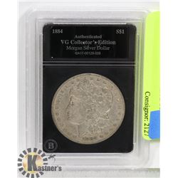 1884 US MORGAN SILVER DOLLAR