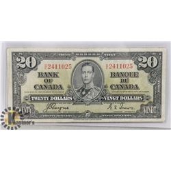 1937 CANADIAN $20 BILL