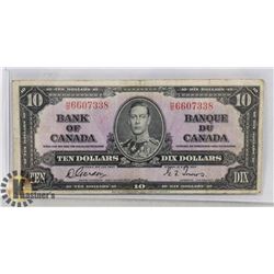 1937 CANADIAN $10 BILL