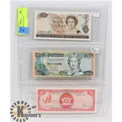 LOT OF 3 FOREIGN NOTES