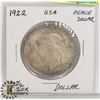 Image 1 : 1922 PEACE SILVER DOLLAR