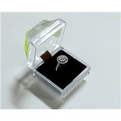 STERLING SILVER CZ LADIES RING SIZE 8