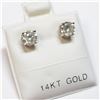 Image 2 : 16) 14 KARAT WHITE GOLD PAIR OF DIAMOND STUD