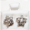 Image 1 : 11) 14 KARAT WHITE GOLD PAIR OF DIAMOND STUD