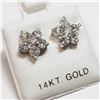 Image 2 : 11) 14 KARAT WHITE GOLD PAIR OF DIAMOND STUD