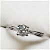 Image 2 : 10) 14 KARAT WHTIE GOLD DIAMOND SOLITAIRE RING