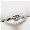 Image 3 : 10) 14 KARAT WHTIE GOLD DIAMOND SOLITAIRE RING