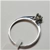 Image 4 : 10) 14 KARAT WHTIE GOLD DIAMOND SOLITAIRE RING