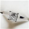 Image 3 : 4) 14 KARAT WHITE GOLD  DIAMOND SOLITAIRE RING