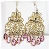 Image 1 : 23) 18 KARAT YELLOW GOLD PAIR OF PINK SAPPHIRE