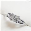 Image 3 : 25) 14 KARAT WHITE GOLD FANCY CUT DIAMOND RING