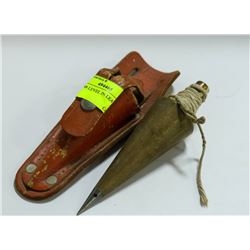 1940'S BOB LEVEL IN LEATHER POUCH