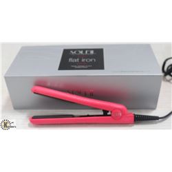 NEW SOLEIL PINK MINI FLAT IRON W/ CERAMIC PLATES