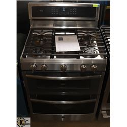 GE PROFILE STAINLESS 30" FREE STANDING DOUBLE GAS