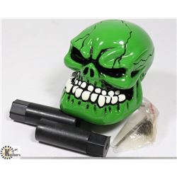 NEW GREEN SKULL GEAR SHIFT COVER W/ KIT