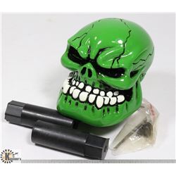 NEW GREEN SKULL GEAR SHIFT COVER W/ KIT