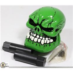 NEW GREEN SKULL GEAR SHIFT COVER W/ KIT
