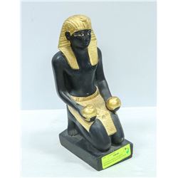 EGYPTIAN MADE PHARAOH ORNAMENT BLACK AND GOLD