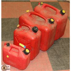 LOT OF 4 GAS CANS