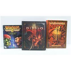 FLAT OF BOOKS WARHAMMER WARCRAFT DIABLO