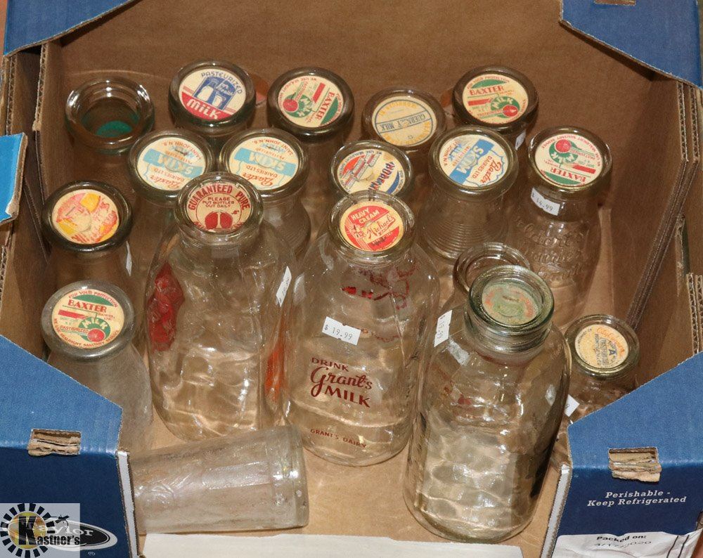 COLLECTION OF ANTIQUE MILK BOTTLES Kastner Auctions