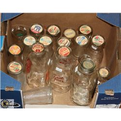 COLLECTION OF ANTIQUE MILK BOTTLES