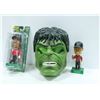 Image 1 : LOT OF TIGER WOODS BOBBLEHEADS AND HULK MASK