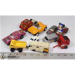 LOT OF DIE CAST CARS TONKA, CORGI, HOT WHEELS AND