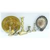 Image 1 : LOT OF BRASS, CANDELSTICK STANDS ETC.