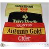 Image 1 : LOT OF 3 COLLECTIBLE BEER BAR TOWELS, BIG ROCK ETC