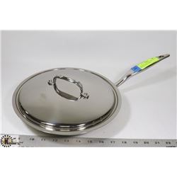 NEW ERA STAINLESS STEEL 10.5" FRYING PAN W/ LID &