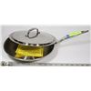 Image 1 : NEW ERA STAINLESS STEEL 10.5" FRYING PAN W/ LID &