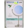 Image 1 : ENHANCE RECHARGEABLE LED VANITY MIRROR WITH
