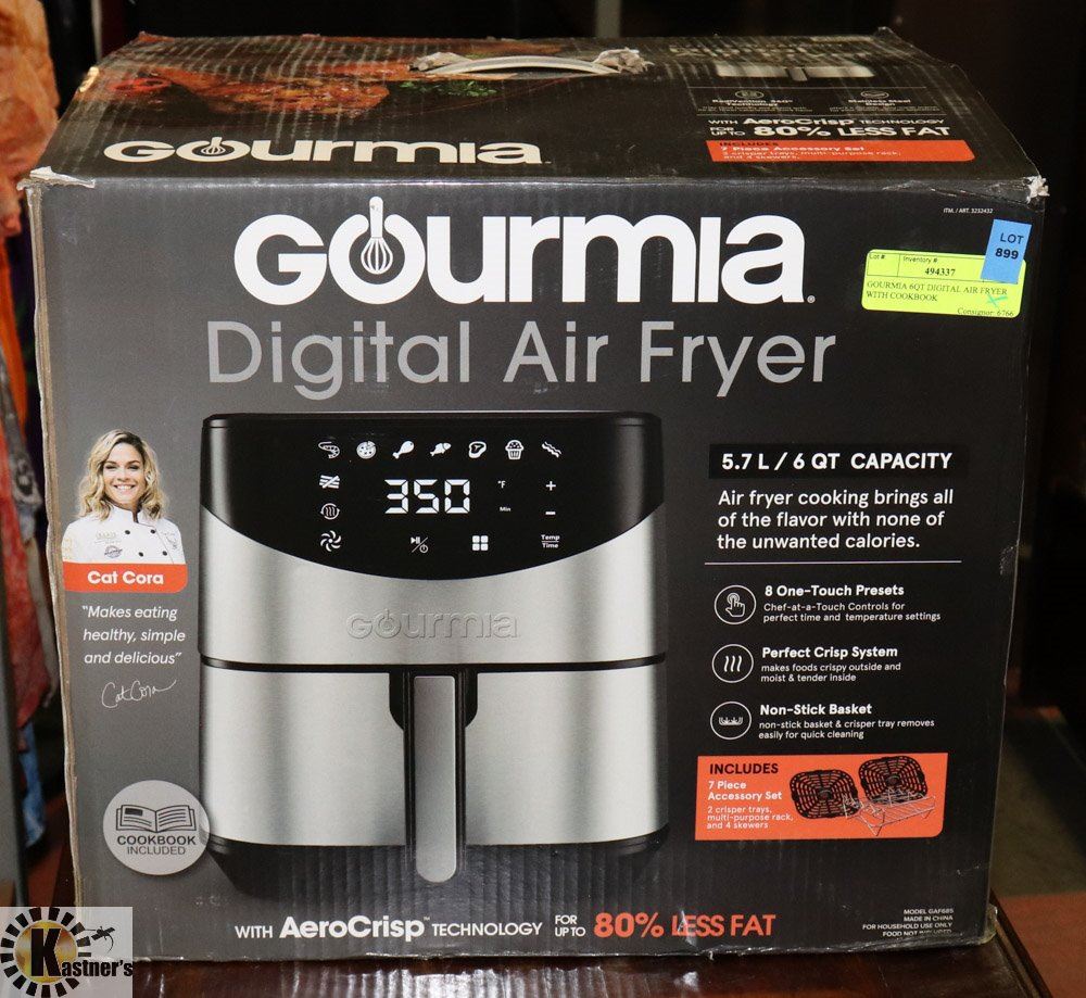 GOURMIA 6QT DIGITAL AIR FRYER WITH COOKBOOK
