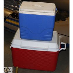 LOT OF 2 CAMPING COOLERS