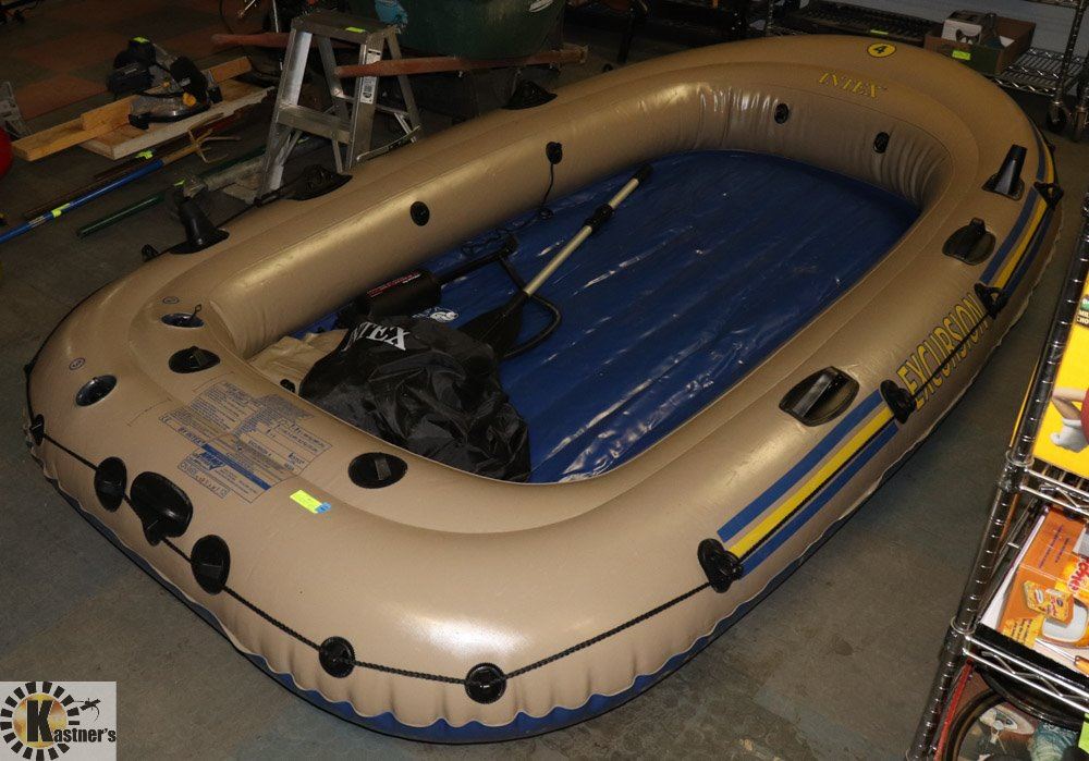 4 Man Inflatable Raft INTEX EXCURSION 4 PERSON INFLATABLE RAFT, COMES