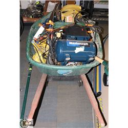 WHEEL BARROW FULL OF ASSORTED TOOLS, EXTENSION