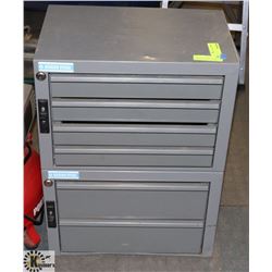 ADRIAN STEEL 6 DRAWER METAL CABINET, NO KEYS