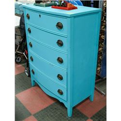 VINTAGE 1950'S 5-DRAWER WOOD DRESSER