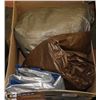 Image 1 : LARGE BOX WITH TWO EXTRA LARGE TARPS &