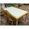 Image 1 : TILE TOP DINETTE SET WITH 4 CHAIRS