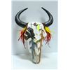 Image 1 : UNIQUE FIRST NATION STYLE PAINTED BUFFALO SKULL
