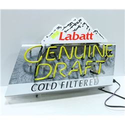 NEON LABATT'S GENUINE DRAFT  BAR SIGN, 26" X 19"
